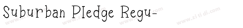 Suburban Pledge Regu字体转换
